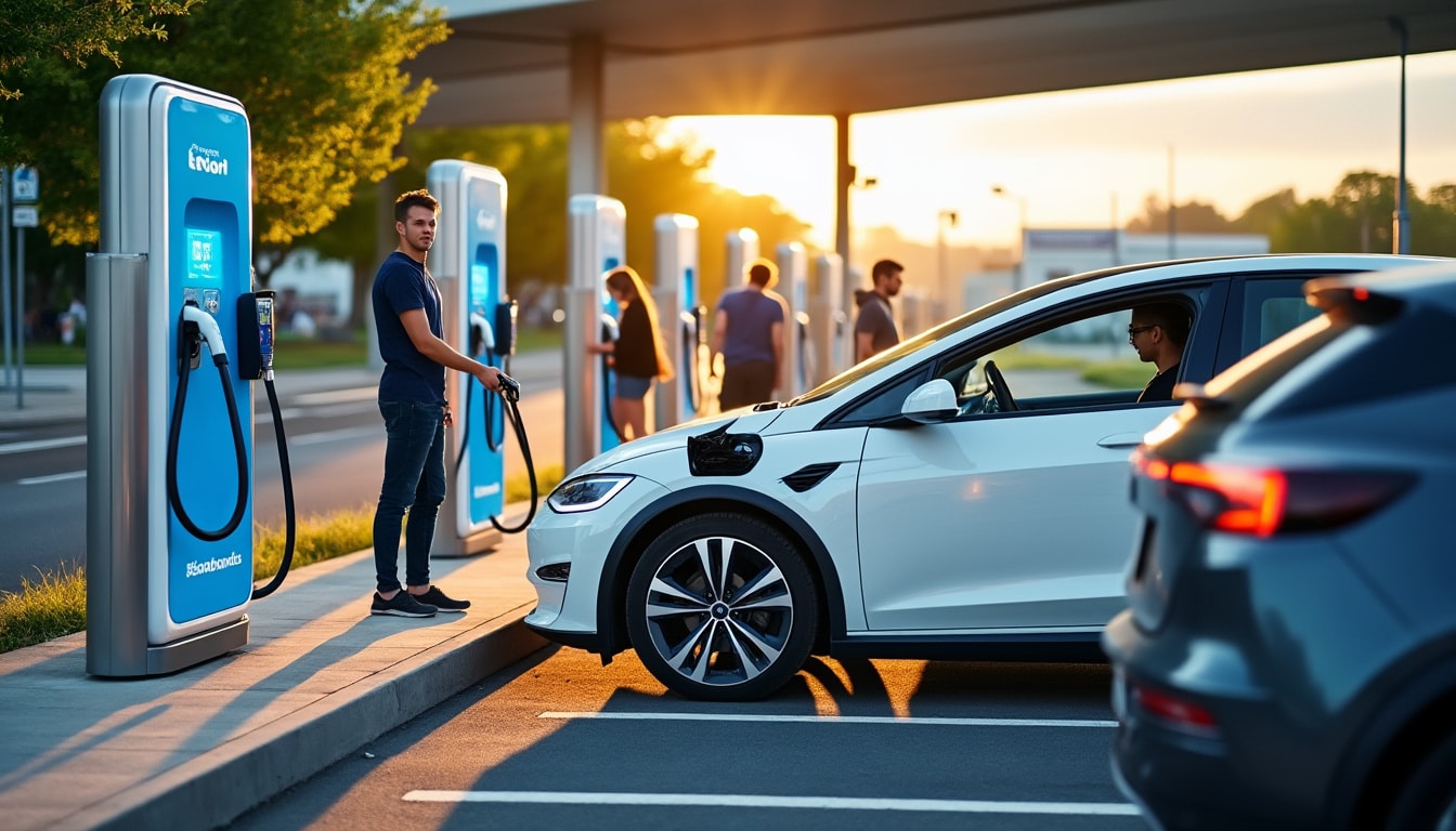 Illustration: Comparer les bornes de recharge électrique disponibles sur les aires d’autoroute
