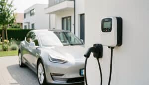 Recharge d’une voiture électrique sur prise triphasée