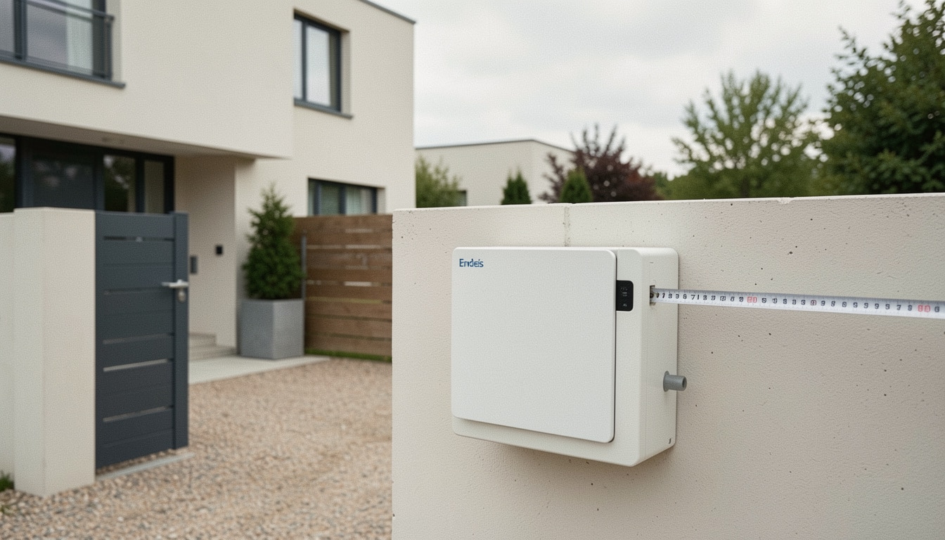 Coffret Enedis en limite de propriété : dimensions